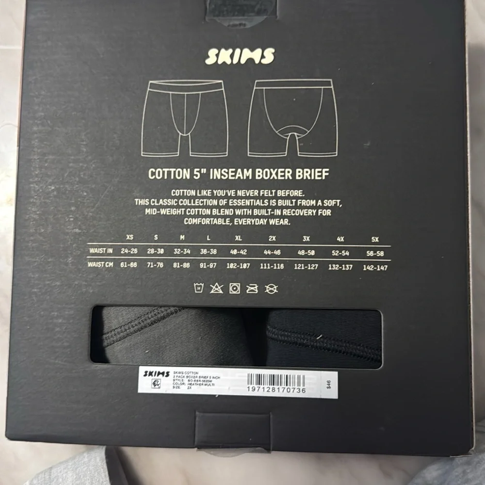 COPY - SKIMS Men's Boxer Briefs 3-Pack Modal Cotton Comfort 3" Inseam NEW IN BO… - Picture 2 of 5